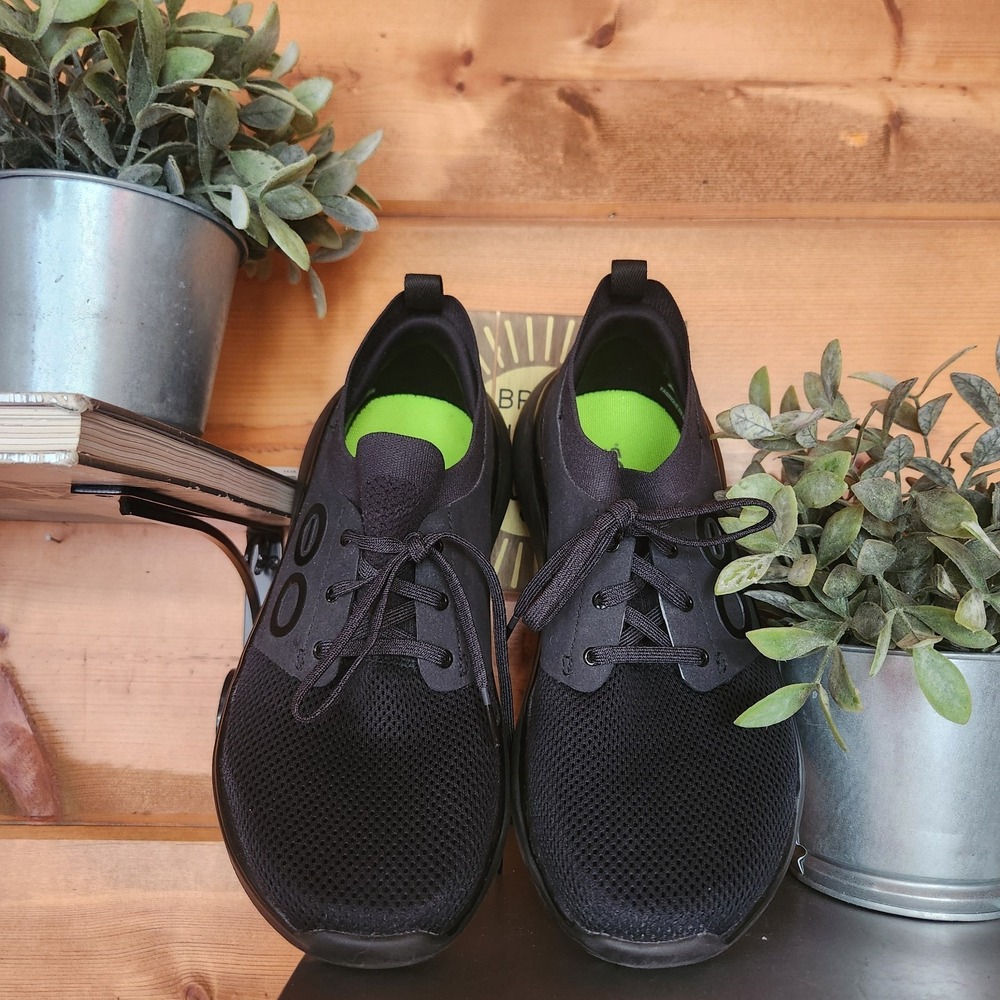 OOFOS OOMY Strise Recovery Sneakers Black Platform Comfort Running Shoes Sz 9.5 - Picture 6 of 10